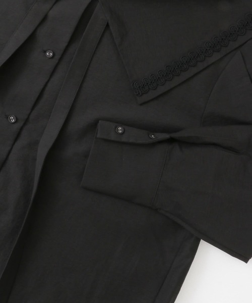 KBF（ケイビーエフ）の「ブレードBIGカラーシャツ（シャツ/ブラウス・レディース・オフホワイト/ブラック・ONE）」の14枚目の写真