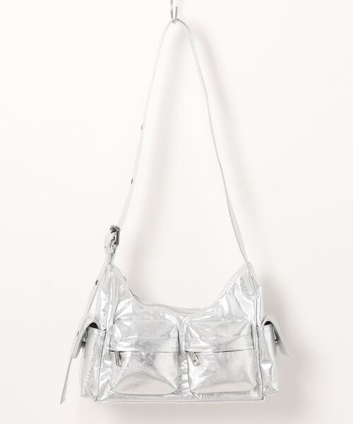 SAMO ONDOH(セイモオンド)の「【SAMO ONDOH/セイモオンド】 pocket mug bag M nappa(ショルダーバッグ・レディース・シルバー系その他/ベージュ系その他/アイボリー/シルバー/ブラック・FREE)」の4枚目の写真