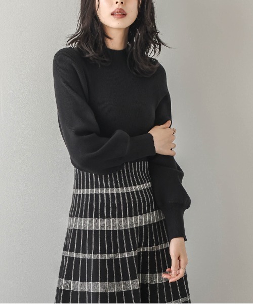 Lajour(ラジュール)の「【日本製】ニットワンピース/スタイルアップ/快適素材(ドレス・レディース・ブラウン/グレー/オフホワイト/ブラック・フリー)」の12枚目の写真