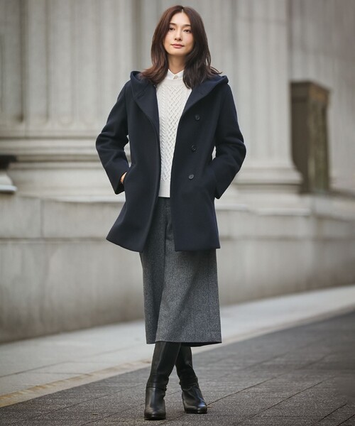 専用です。ジェイプレスショートビーバーフーデッドコート ショートビーバー フーデッド コート（その他アウター）｜J