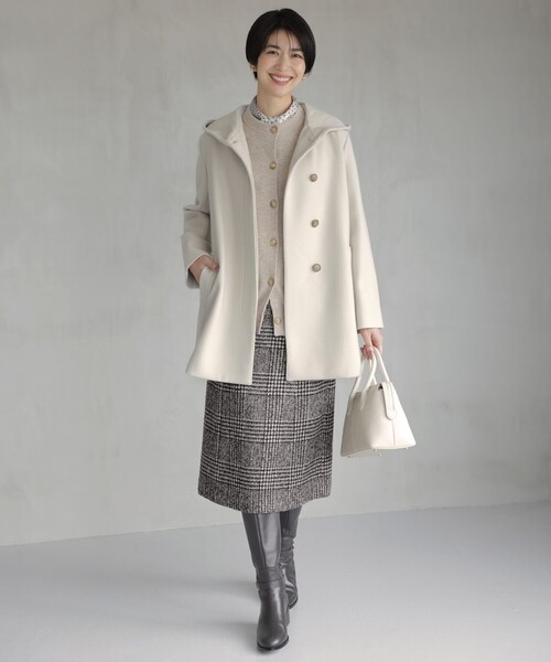 専用です。ジェイプレスショートビーバーフーデッドコート ショートビーバー フーデット コート / J.PRESS LADIES L