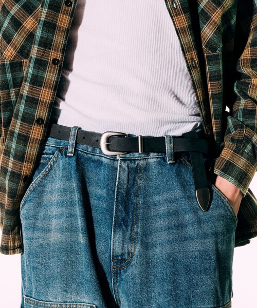 FREAK'S STORE(フリークスストア)の「フェイクレザー ムラ加工 ナローベルト(ベルト・メンズ・ブラウン/ブラック/ダークブラウン・フリ-)」の8枚目の写真