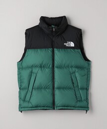 ノースフェイスダウンベスト黒/グリーン系 THE NORTH FACE ザ・ノース・フェイス ダウンベスト メンズ