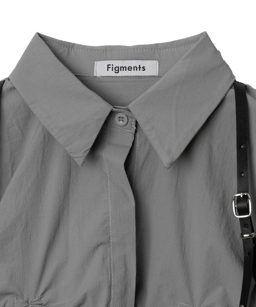 Figments(フィグメンツ)の「ドロストパンクシャツ(シャツ/ブラウス・レディース・グレー/ブラック・FREE)」の3枚目の写真