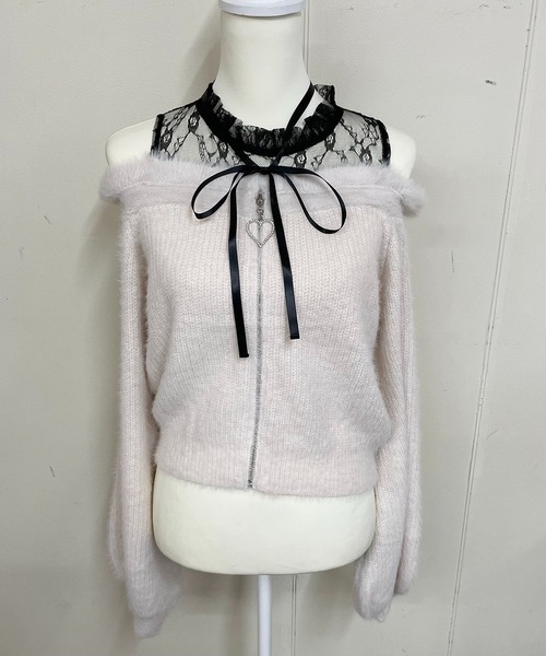 MA*RS(アメーバーマーズ)の「肩開きシャギーニットトップス(ニット/セーター・レディース・ホワイト/ブラック/ピンク・FREE)」の9枚目の写真