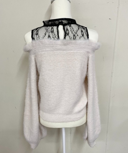 MA*RS(アメーバーマーズ)の「肩開きシャギーニットトップス(ニット/セーター・レディース・ホワイト/ブラック/ピンク・FREE)」の12枚目の写真