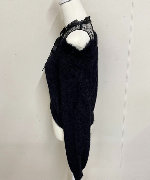 MA*RS(アメーバーマーズ)の「肩開きシャギーニットトップス(ニット/セーター・レディース・ホワイト/ブラック/ピンク・FREE)」の6枚目の写真