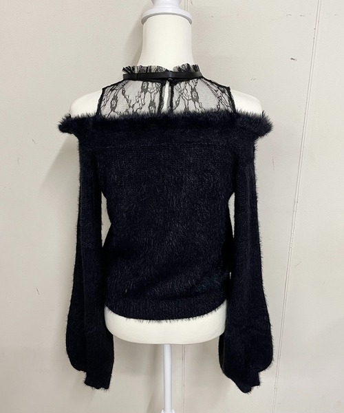 MA*RS(アメーバーマーズ)の「肩開きシャギーニットトップス(ニット/セーター・レディース・ホワイト/ブラック/ピンク・FREE)」の7枚目の写真