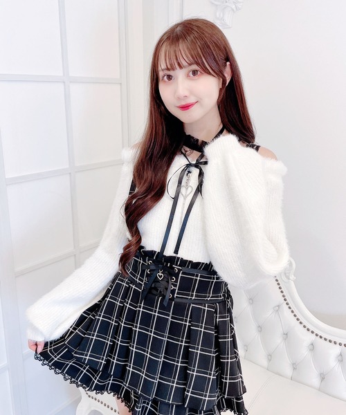 MA*RS(アメーバーマーズ)の「肩開きシャギーニットトップス(ニット/セーター・レディース・ホワイト/ブラック/ピンク・FREE)」の14枚目の写真