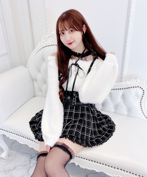 MA*RS(アメーバーマーズ)の「肩開きシャギーニットトップス(ニット/セーター・レディース・ホワイト/ブラック/ピンク・FREE)」の16枚目の写真