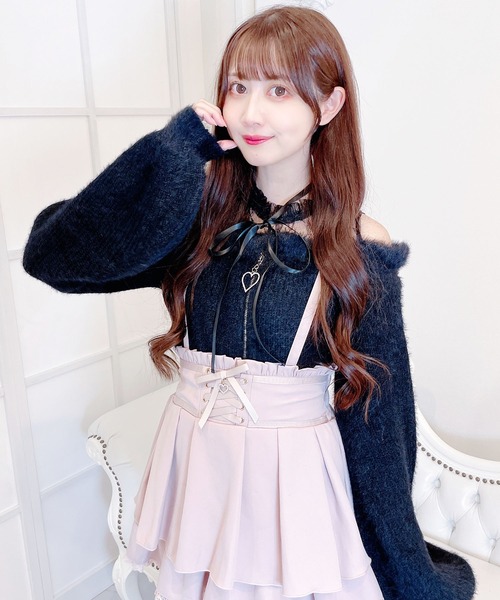 MA*RS(アメーバーマーズ)の「肩開きシャギーニットトップス(ニット/セーター・レディース・ホワイト/ブラック/ピンク・FREE)」の19枚目の写真