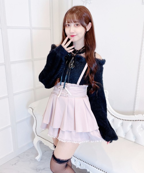 MA*RS(アメーバーマーズ)の「肩開きシャギーニットトップス(ニット/セーター・レディース・ホワイト/ブラック/ピンク・FREE)」の21枚目の写真