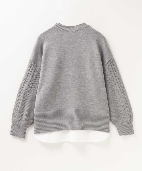 NAVY(ネイビー)の「nAvy 洗えるニット フェイクレイヤードプルオーバー(ニット/セーター・レディース・レッド系その他/ロイヤルブルー/ブラック/杢グレー・フリー)」の15枚目の写真