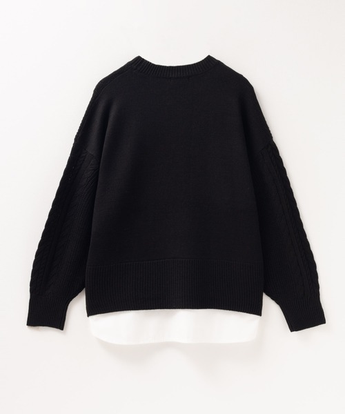 NAVY(ネイビー)の「nAvy 洗えるニット フェイクレイヤードプルオーバー(ニット/セーター・レディース・レッド系その他/ロイヤルブルー/ブラック/杢グレー・フリー)」の17枚目の写真