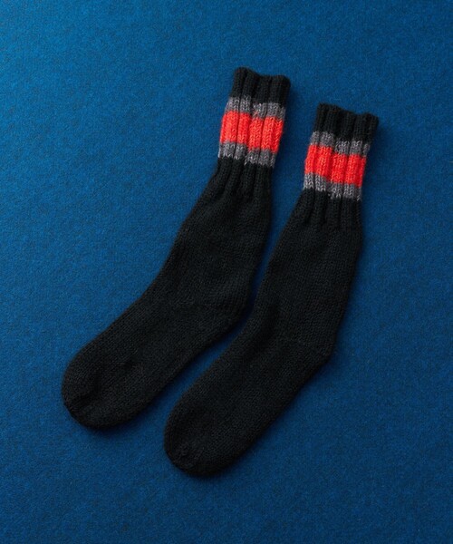 FREAK'S STORE(フリークスストア)の「HAND KNIT SOCKS(ソックス/靴下・メンズ・ネイビー/ブラック/サックスブルー・ONE SIZE)」の12枚目の写真
