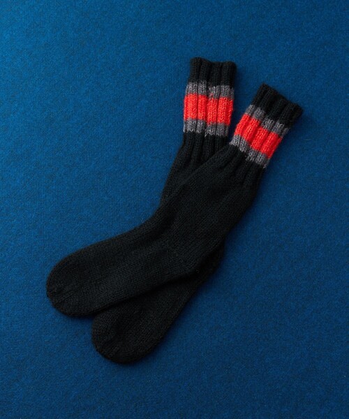 FREAK'S STORE(フリークスストア)の「HAND KNIT SOCKS(ソックス/靴下・メンズ・ネイビー/ブラック/サックスブルー・ONE SIZE)」の13枚目の写真