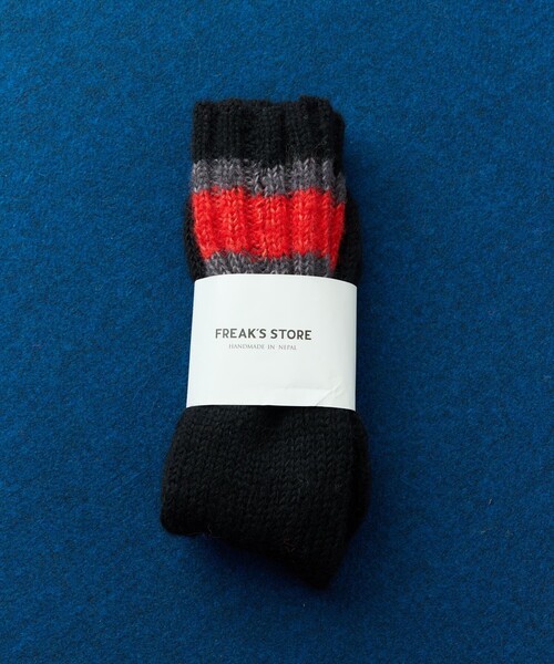 FREAK'S STORE(フリークスストア)の「HAND KNIT SOCKS(ソックス/靴下・メンズ・ネイビー/ブラック/サックスブルー・ONE SIZE)」の16枚目の写真