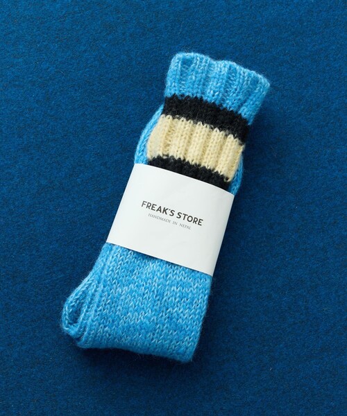 FREAK'S STORE(フリークスストア)の「HAND KNIT SOCKS(ソックス/靴下・メンズ・ネイビー/ブラック/サックスブルー・ONE SIZE)」の17枚目の写真