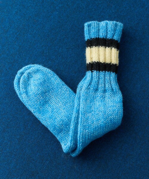FREAK'S STORE(フリークスストア)の「HAND KNIT SOCKS(ソックス/靴下・メンズ・ネイビー/ブラック/サックスブルー・ONE SIZE)」の21枚目の写真