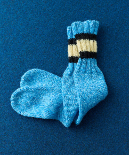 FREAK'S STORE(フリークスストア)の「HAND KNIT SOCKS(ソックス/靴下・メンズ・ネイビー/ブラック/サックスブルー・ONE SIZE)」の19枚目の写真