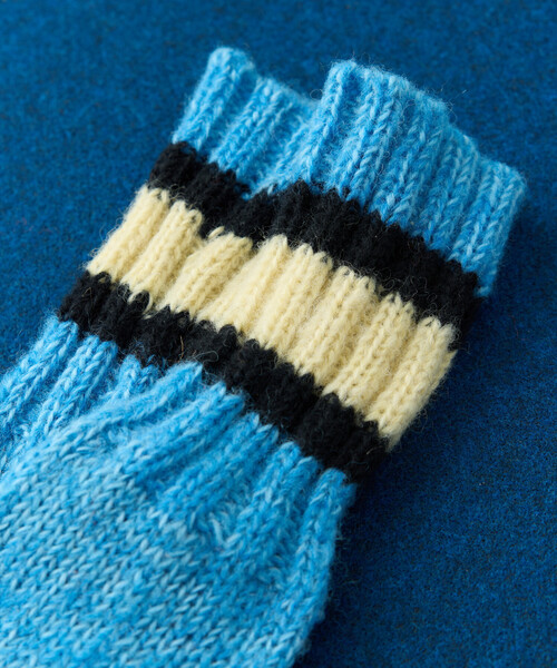 FREAK'S STORE(フリークスストア)の「HAND KNIT SOCKS(ソックス/靴下・メンズ・ネイビー/ブラック/サックスブルー・ONE SIZE)」の20枚目の写真