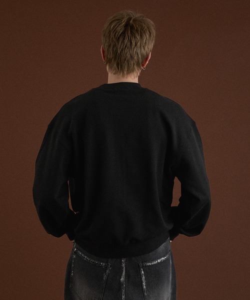 WISH FOR EVER(ウィッシュフォーエバー)の「TAG DESIGN PRINT SHORT SWEAT/ タグデザインプリントショートスウェット(スウェット・メンズ・ブラック/ライトグレー/ネイビー・SMALL/MEDIUM/LARGE)」の15枚目の写真