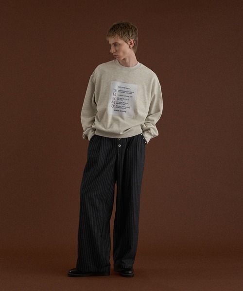 WISH FOR EVER(ウィッシュフォーエバー)の「TAG DESIGN PRINT SHORT SWEAT/ タグデザインプリントショートスウェット(スウェット・メンズ・ブラック/ライトグレー/ネイビー・SMALL/MEDIUM/LARGE)」の18枚目の写真