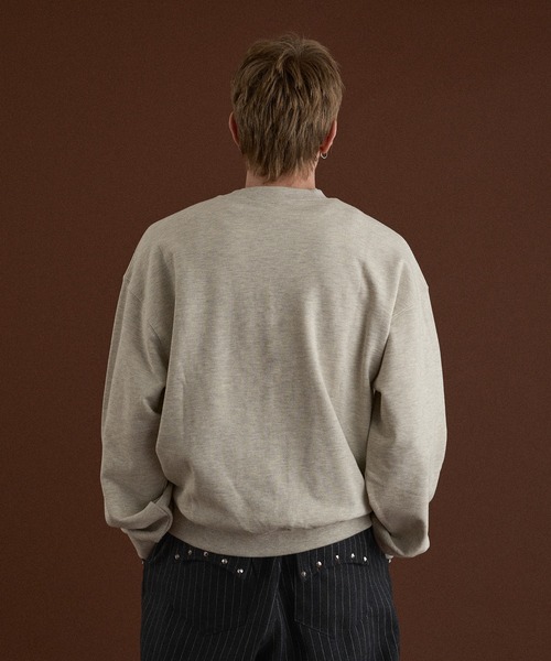 WISH FOR EVER(ウィッシュフォーエバー)の「TAG DESIGN PRINT SHORT SWEAT/ タグデザインプリントショートスウェット(スウェット・メンズ・ブラック/ライトグレー/ネイビー・SMALL/MEDIUM/LARGE)」の21枚目の写真