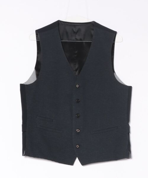 MONSIEUR NICOLE（ムッシュニコル）の「ダブルジャージモクロディ ジレ（ベスト・メンズ・ネイビー/グレー・MEDIUM/LARGE/X-LARGE）」の2枚目の写真