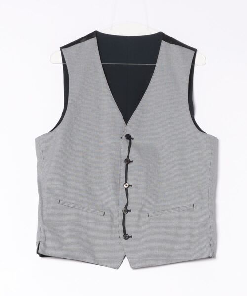 MONSIEUR NICOLE（ムッシュニコル）の「ダブルジャージモクロディ ジレ（ベスト・メンズ・ネイビー/グレー・MEDIUM/LARGE/X-LARGE）」の4枚目の写真