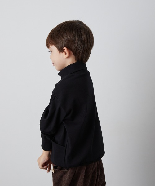 riziere（リジェール）の「モックネックデザインカットソー（Tシャツ/カットソー・キッズ・ブラウン/ブラック/アイボリー・150/140/130/120/110/100/90）」の13枚目の写真