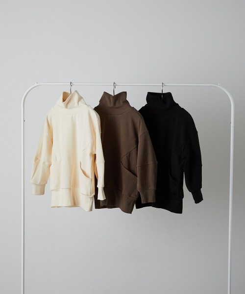 riziere（リジェール）の「モックネックデザインカットソー（Tシャツ/カットソー・キッズ・ブラウン/ブラック/アイボリー・150/140/130/120/110/100/90）」の15枚目の写真