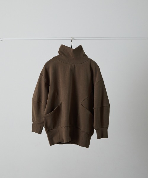 riziere（リジェール）の「モックネックデザインカットソー（Tシャツ/カットソー・キッズ・ブラウン/ブラック/アイボリー・150/140/130/120/110/100/90）」の18枚目の写真