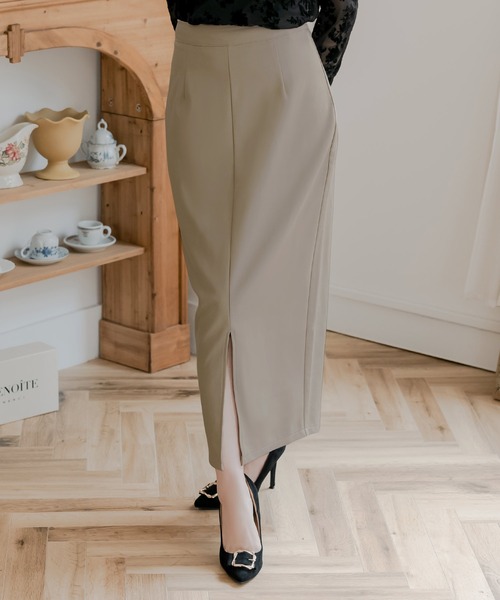 セール】スリットデザイン レザー ロングスカート（スカート）｜JULIA