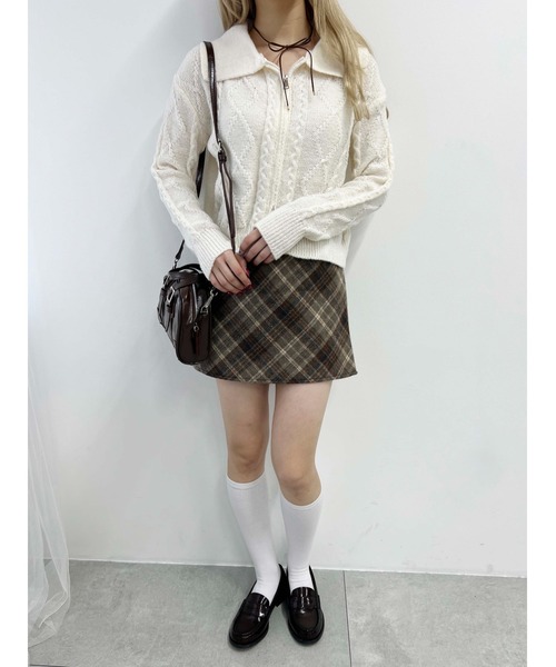PHILLY（フィリー）の「【PHILLY】起毛チェックスカート（スカート・レディース・ブラウン/グレー・FREE）」の19枚目の写真