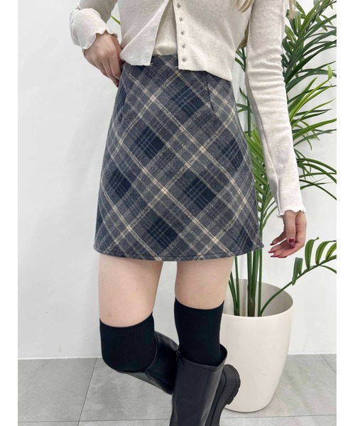 PHILLY（フィリー）の「【PHILLY】起毛チェックスカート（スカート・レディース・ブラウン/グレー・FREE）」の5枚目の写真