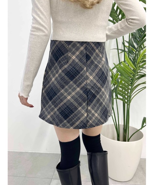 PHILLY（フィリー）の「【PHILLY】起毛チェックスカート（スカート・レディース・ブラウン/グレー・FREE）」の6枚目の写真