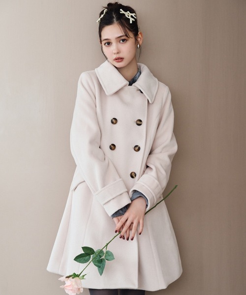 REDYAZEL（レディアゼル）の「ウールライクダブルミドルコート（ステン