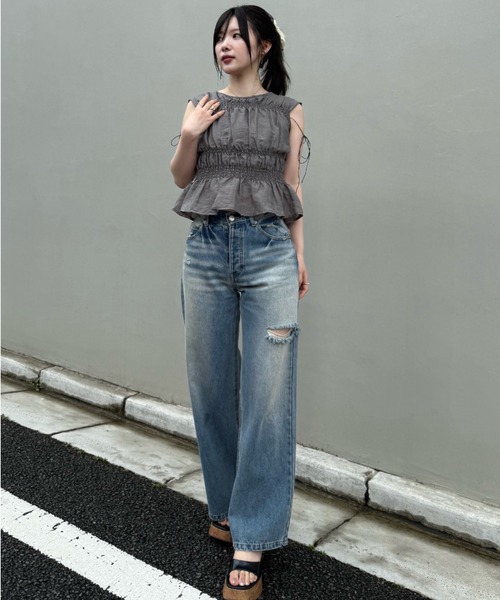 SENEE loose vintage denim Sサイズ ブルー loose vintage like denim（ルーズビンテージライクデニム