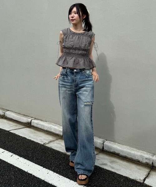 つーやん 様✨未使用品✨SENEE セニー　ルーズビンテージライクデニムSサイズ loose vintage like denim（ルーズビンテージライクデニム