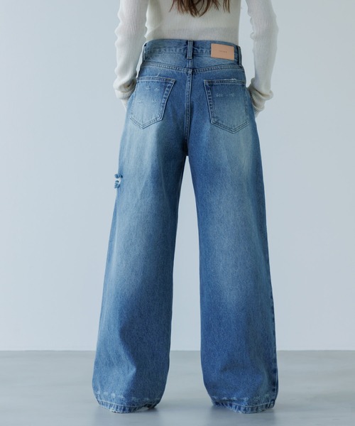 SENEE（セニー）の「loose vintage like denim（ルーズビンテージライクデニム）（デニムパンツ・レディース・ブラック/ブルー/アイボリー・SMALL/MEDIUM/LARGE）」の12枚目の写真