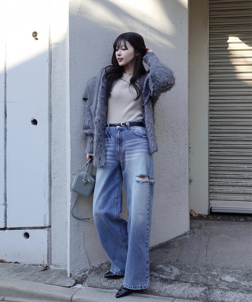 SENEE loose vintage like denim ブルー　M loose vintage like denim（ルーズビンテージライクデニム）（デニム