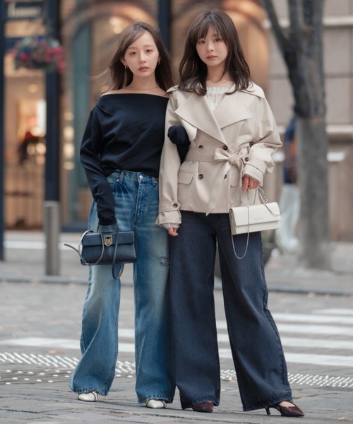 セール】loose vintage like denim（ルーズビンテージライクデニム