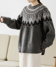 POU DOU DOU | 求心柄ジャガードニット(ニット/セーター)