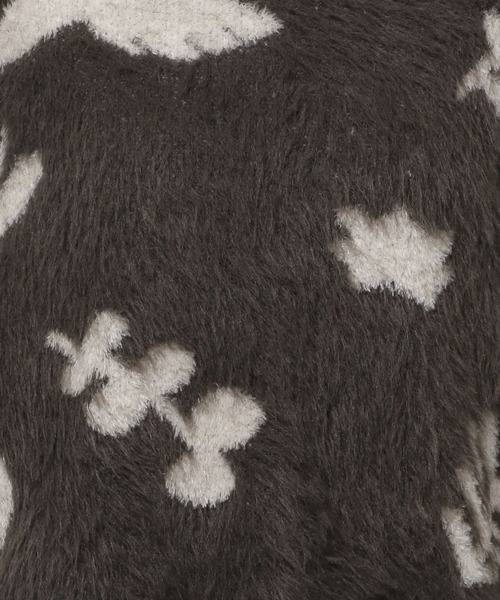 niko and...（ニコアンド）の「アート柄シャギーニットチュニック（チュニック・レディース・オレンジ/アイボリー/チャコール・FREE）」の8枚目の写真