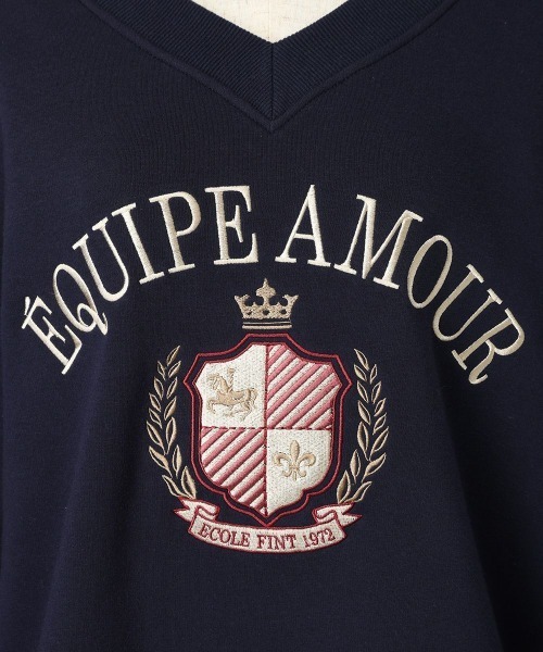 F i.n.t（フィント）の「カレッジロゴ刺繍スウェット/fint　フィント（スウェット・レディース・アイボリー/ピンク/ネイビー・FREE）」の15枚目の写真