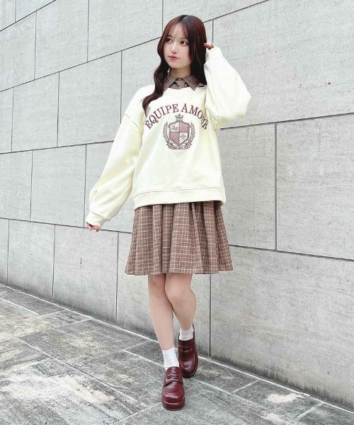 F i.n.t（フィント）の「カレッジロゴ刺繍スウェット/fint　フィント（スウェット・レディース・アイボリー/ピンク/ネイビー・FREE）」の20枚目の写真