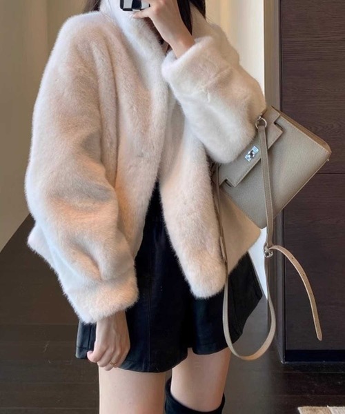 フェイクファーブルゾンジャケット（その他アウター）｜CADBURY（キャドバリー）