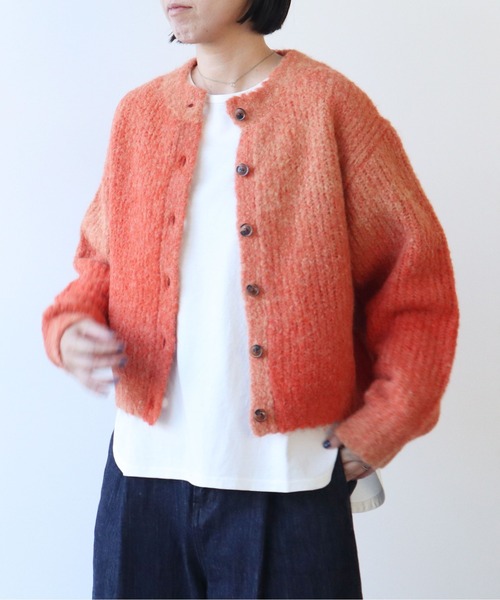 yuni（ユニ　）の「Tumbes Alpaca ショートカーディガン（カーディガン/ボレロ・レディース・ブルー/ベージュ/オレンジ・FREE）」の3枚目の写真