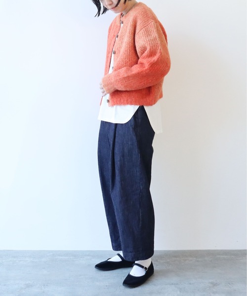 yuni（ユニ　）の「Tumbes Alpaca ショートカーディガン（カーディガン/ボレロ・レディース・ブルー/ベージュ/オレンジ・FREE）」の6枚目の写真